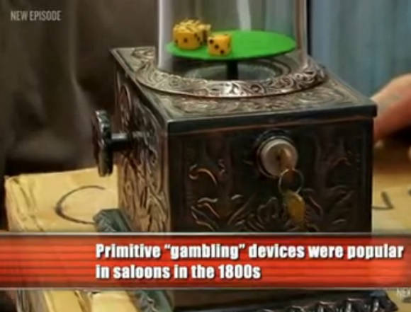 Antique dice popper gambling machine on Auction Hunters.