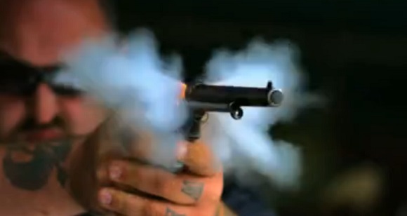 Peacemaker gun fires.