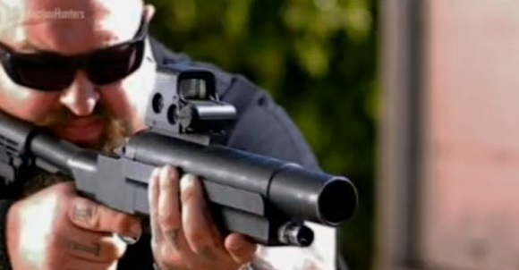 Riot gun fired by Ton Jones.