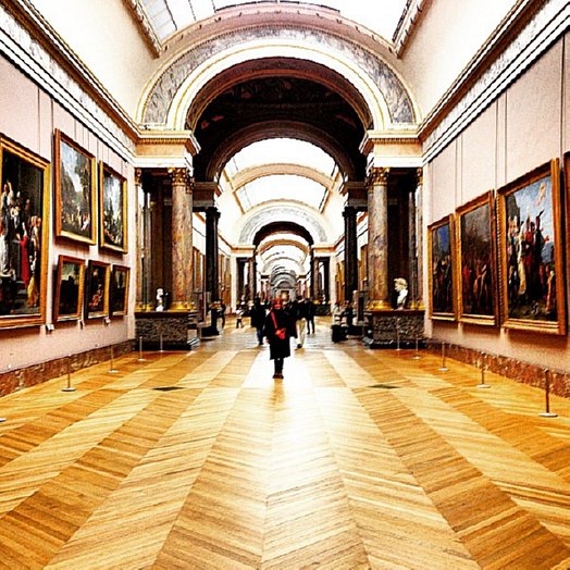 Candy Olsen at the Louve in Paris.