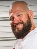 Jarrod Schulz with full beard, star from Storage Wars.
