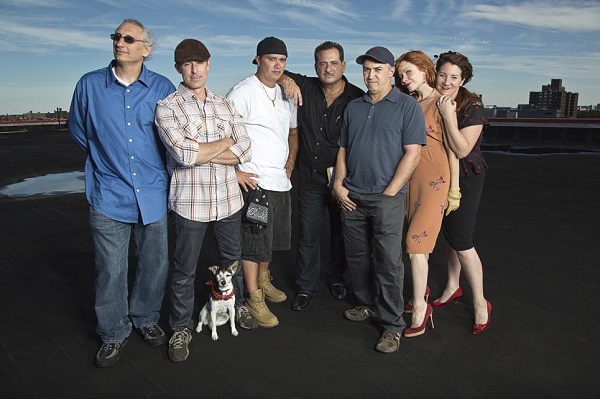 Cast of Storage Wars New York on rooftop.