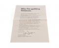 Newspaper Ad on Quitting Tabacco by Don Draper sold at Mad Men auction.