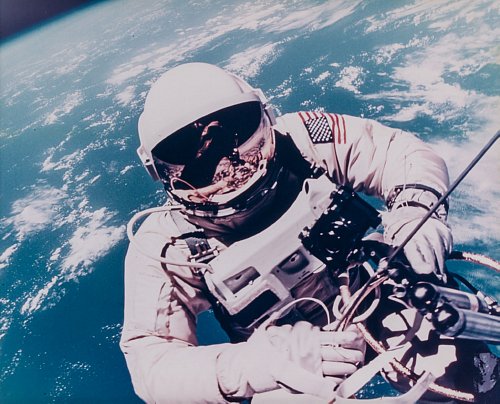 First-Space-Walk-Moon-Landing-Photos