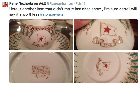 Red Star Line cup and saucer 