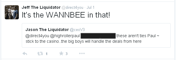 Jeff retorts that Paul is a wannabe.