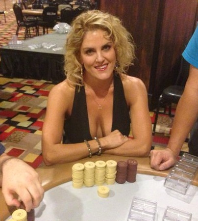 Casey Nezhoda plays poker.