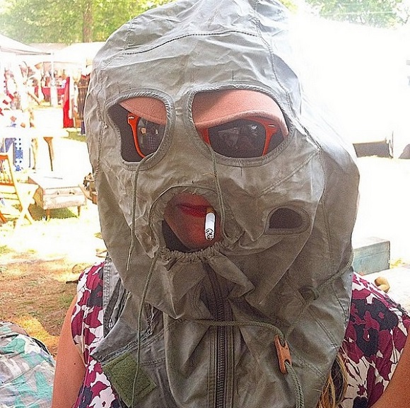 Courtney Wagner with mask.